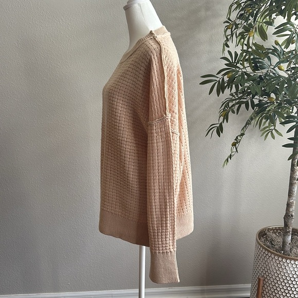 Textured Oversized Sweater in Cream - Picture 6 of 9